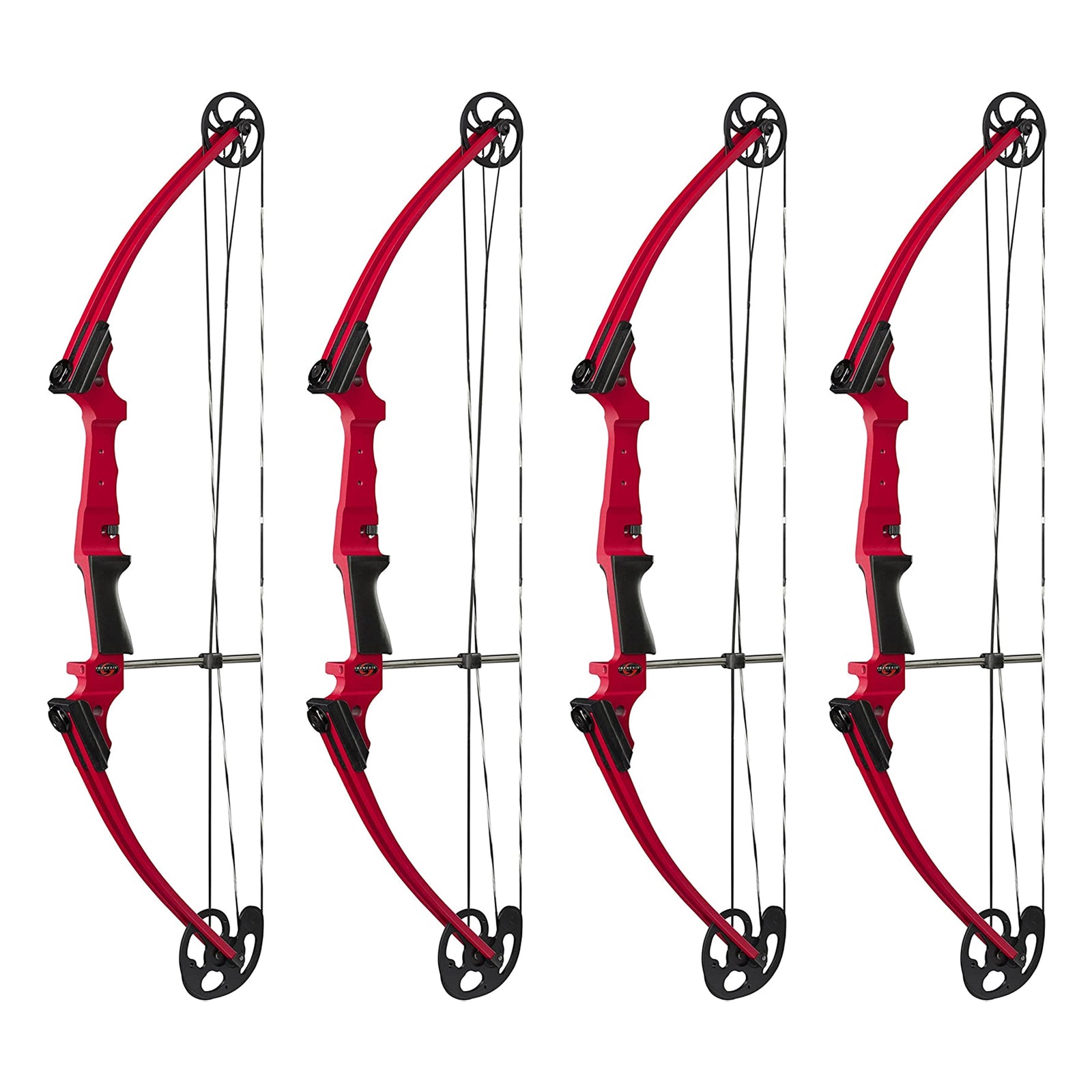 Genesis Archery Compound Bow Adjustable Sizing for Right Handed, Red (4 Pack) - VMInnovations