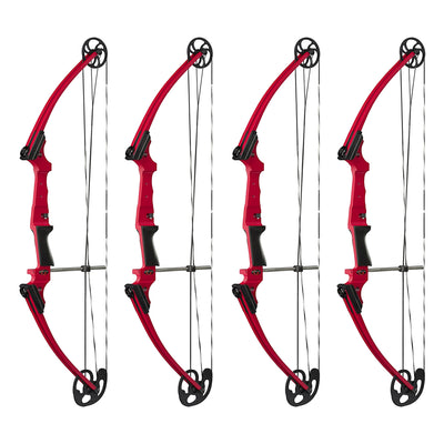Genesis Archery Compound Bow Adjustable Sizing for Right Handed, Red (4 Pack) - VMInnovations