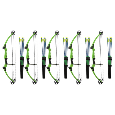 Genesis Original Archery Compound Bow & Arrow Set, Draw Hand-Left, Green, 2 Pack