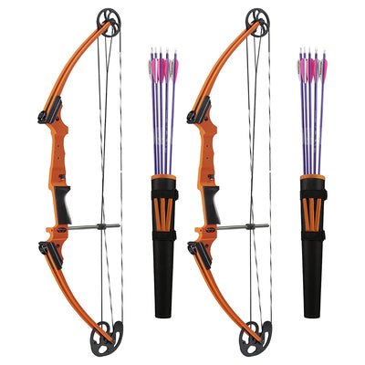 Genesis Archery Original Left Hand Compound Bow Kit w/Arrows & Quiver (2 Pack) - VMInnovations