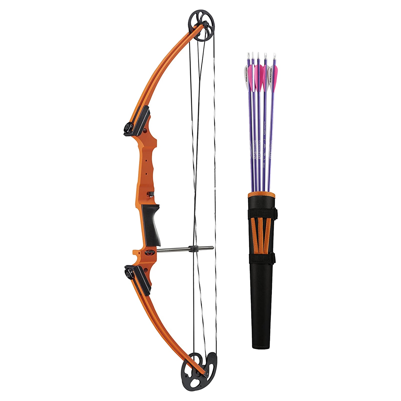 Genesis Archery Original Left Hand Compound Bow Kit w/Arrows & Quiver (2 Pack) - VMInnovations