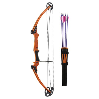 Genesis Archery Original Left Hand Compound Bow Kit w/Arrows & Quiver (4 Pack)