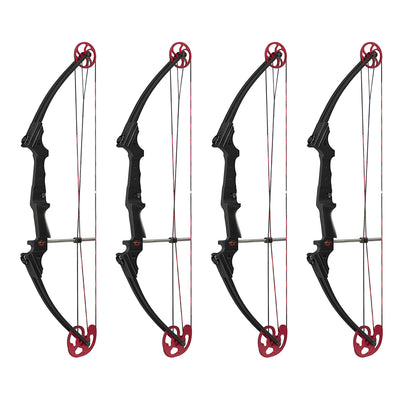 Genesis Archery Compound Bow Adjustable Sizing for Left Handed, Black (4 Pack)
