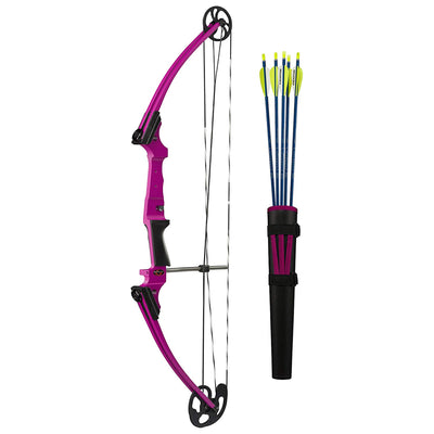 Genesis Archery Original Left Handed Compound Bow Archery Kit, Purple (4 Pack)
