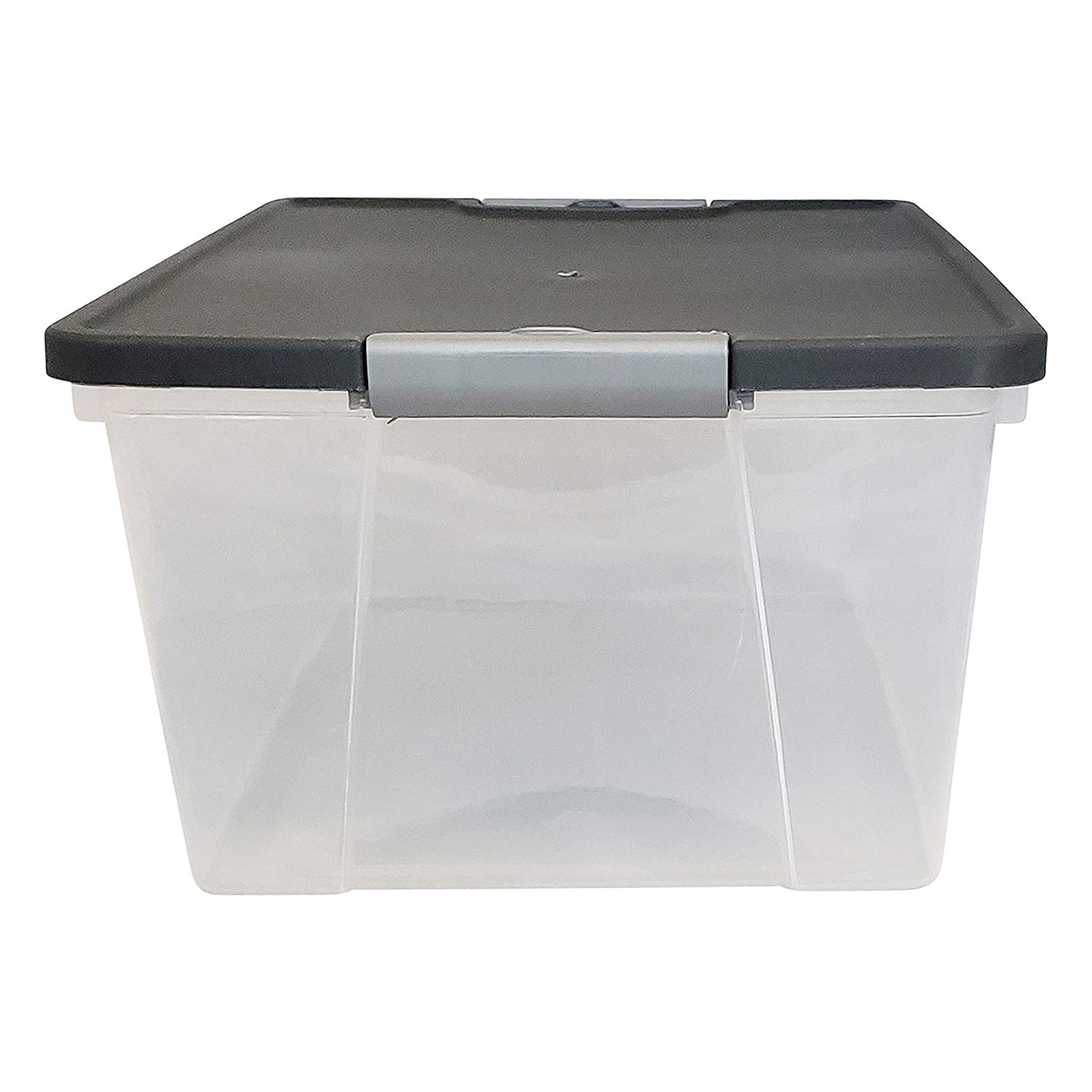 Homz 15 Qt Stackable Plastic Container w/Snaplock Lid, Gray (4 Pack) (Used) - VMInnovations