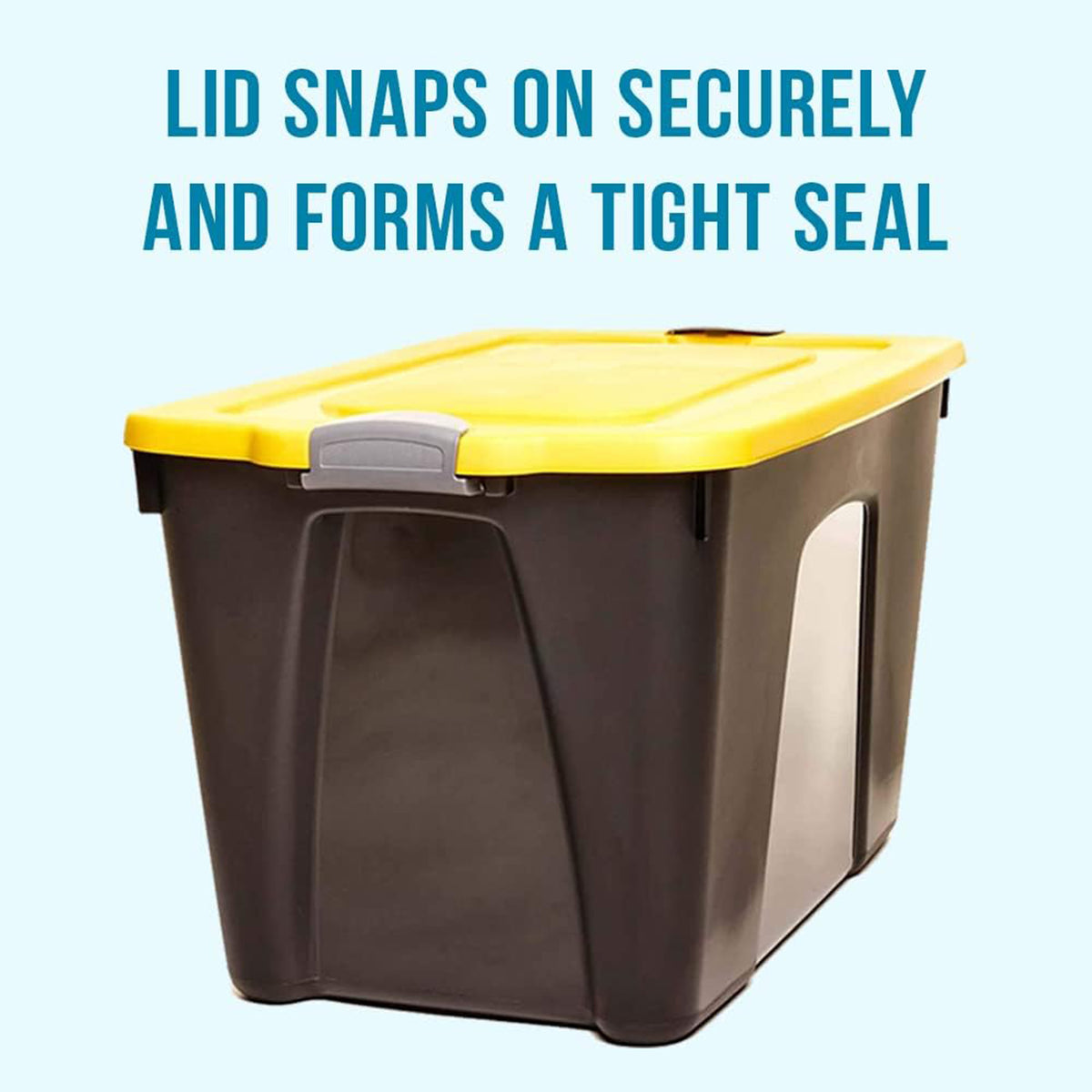 HOMZ Durabilt Heavy Duty 18 Gal Organizer Storage Tote Bins with Lids, (4 Pack) - VMInnovations
