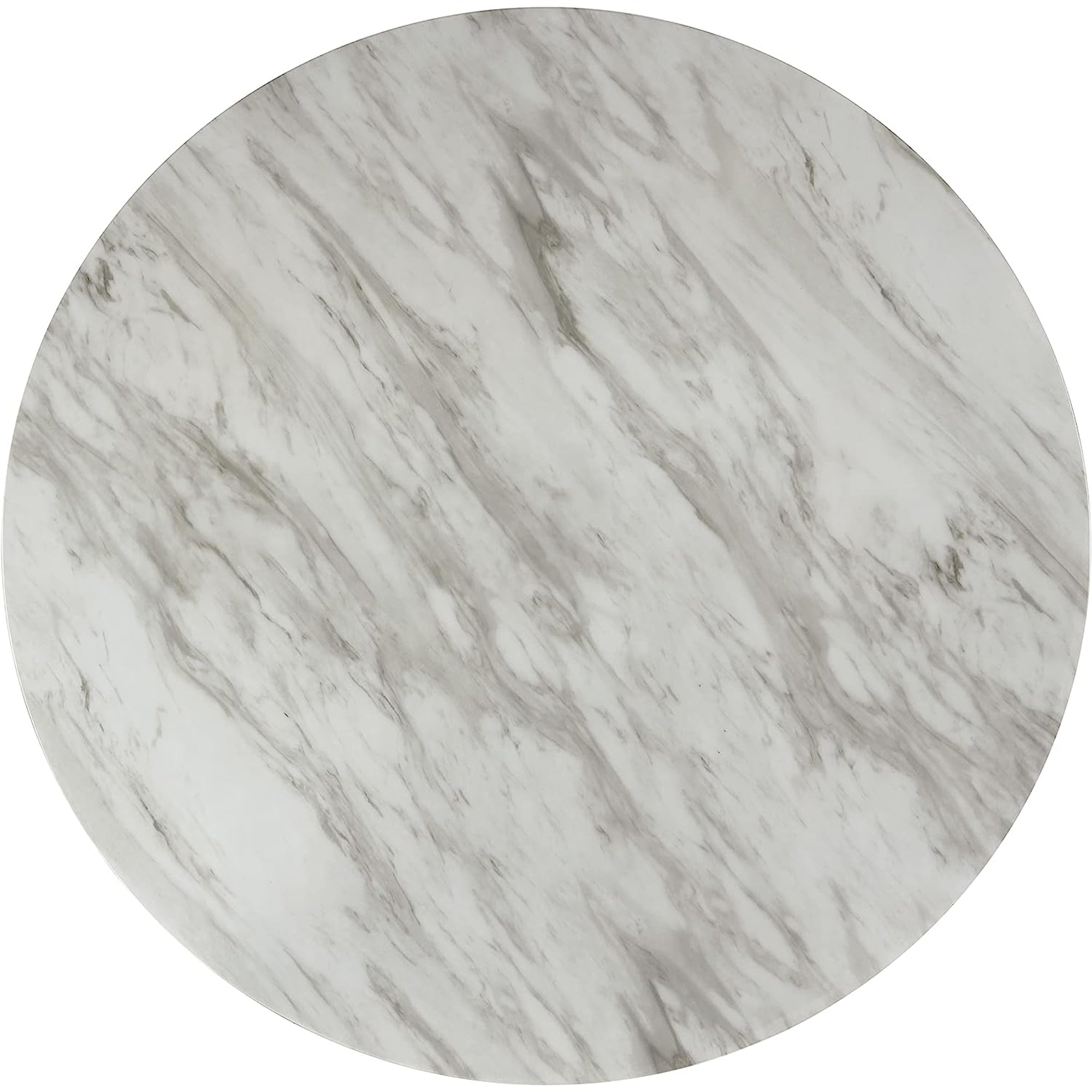 New Classic Furniture Celeste 42" Faux Marble Round Table, & 4 Chair Set, Black - VMInnovations