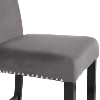 New Classic Furniture Celeste 42" Faux Marble Round Table, & 4 Chair Set, Gray - VMInnovations