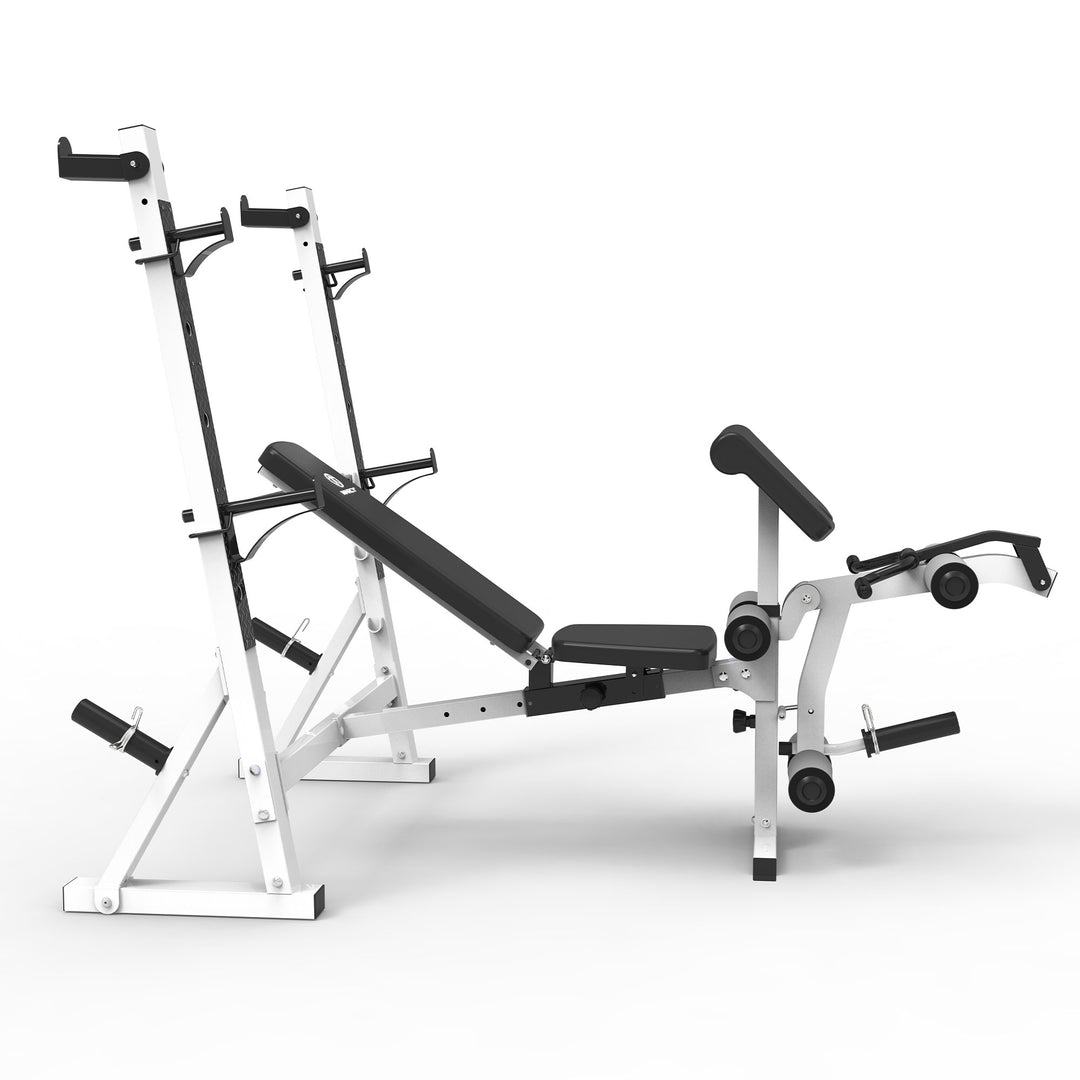 Marcy Olympic Weight Bench, Home Gym Equipment Workout Machine, White(For Parts)