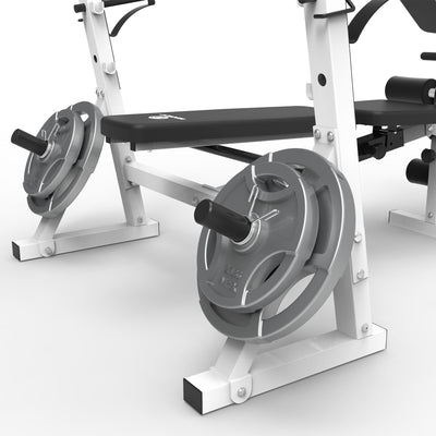 Marcy Olympic Weight Bench, Home Gym Equipment Workout Machine, White(For Parts) - VMInnovations