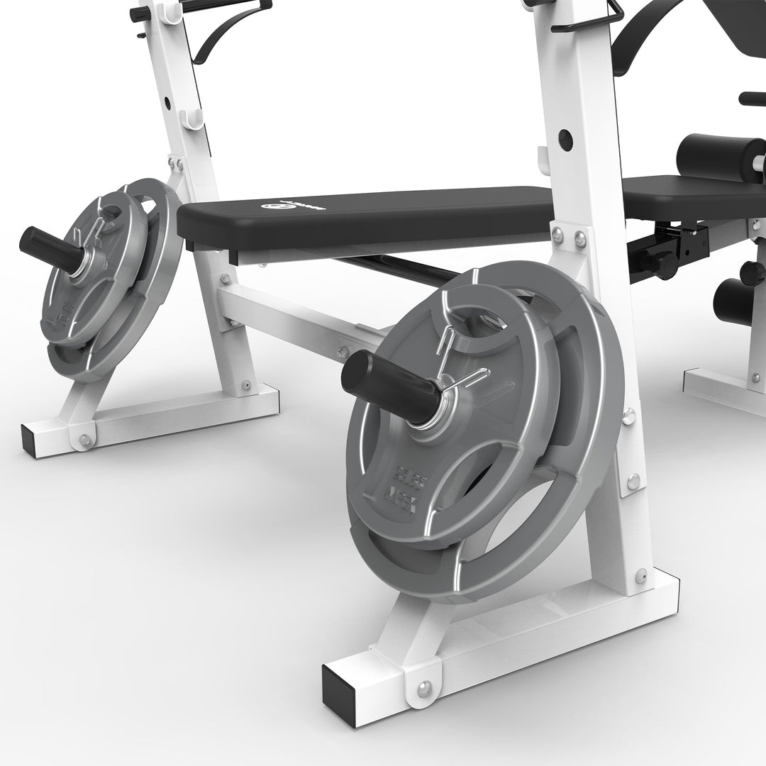 Marcy Weight Bench, Home Gym Exercise Equipment Workout Machine, White(Open Box) - VMInnovations