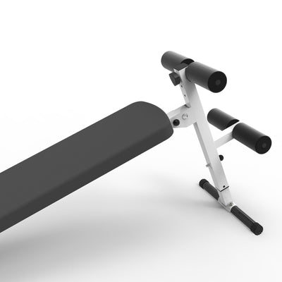 Marcy Folding Utility Bench Slant Board w/Headrest for Exercise, White (Used) - VMInnovations