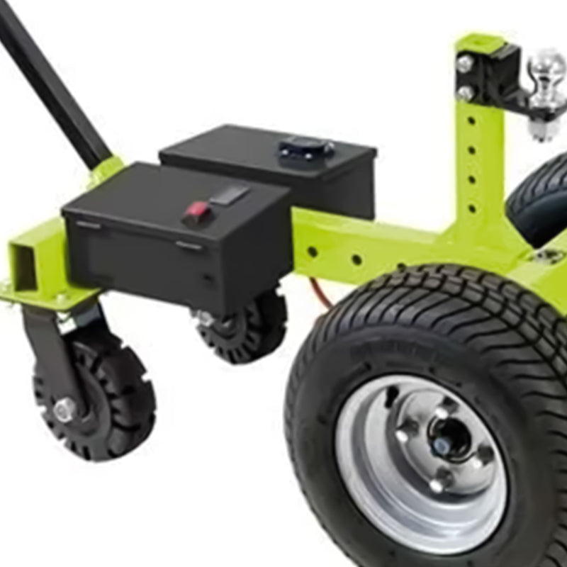 Tow Tuff 7500 Pound Capacity Electric Trailer Dolly with Pnuematic Tires, Green