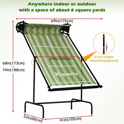 Ksports Racket Sports Indoor Outdoor Tennis Rebounder Net w/Bag, Green(For Parts - VMInnovations