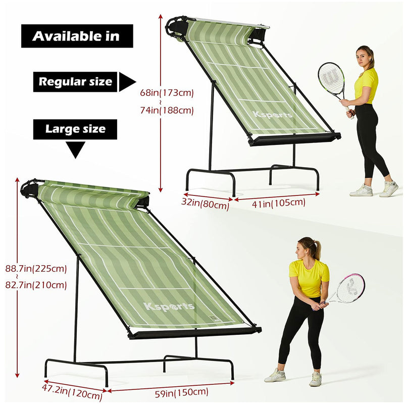 Ksports Racket Sports Indoor Outdoor Tennis Rebounder Net with Bag, Green (Used)