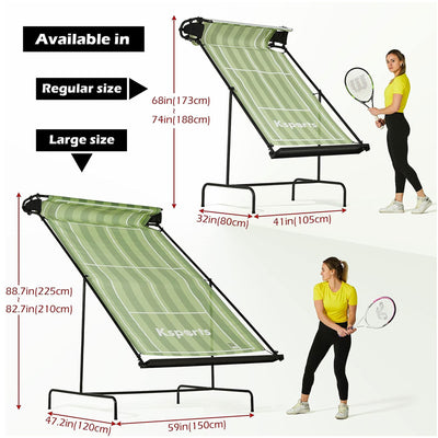 Ksports Racket Sports Indoor Outdoor Tennis Rebounder Net w/Bag, Green(For Parts