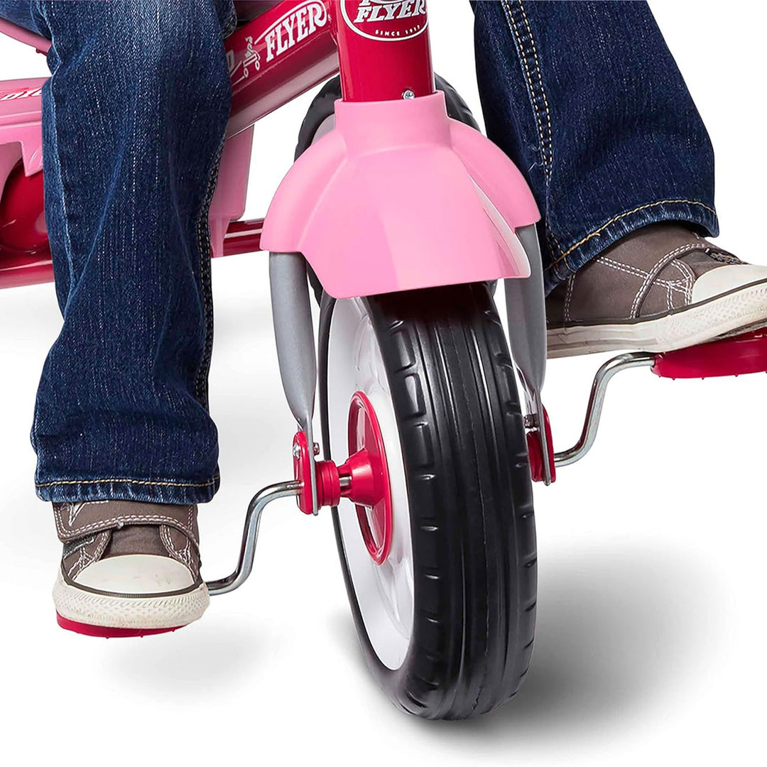 Radio Flyer 4 in 1 Stroll N Trike Infant Adjustable Stroller Tricycle, Pink - VMInnovations