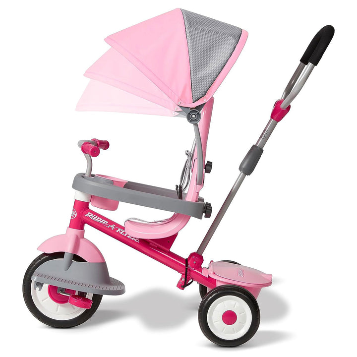 Radio Flyer 4 in 1 Stroll N Trike Infant Adjustable Stroller Trike, Pink(Used)