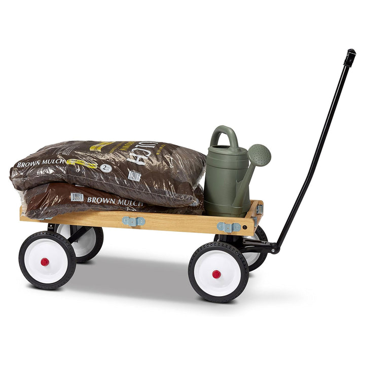 Radio Flyer Town and Country Wooden Wagon w/Removable Side Panels, Red(Open Box) - VMInnovations