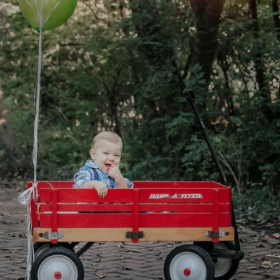 Radio Flyer Town & Country Wooden Wagon w/Removable Side Panels, Red (For Parts)