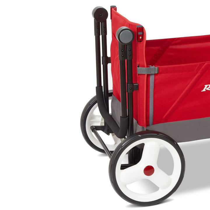 Radio Flyer Convertible Stroll N Wagon with Push and Pull Handle, Red/Black