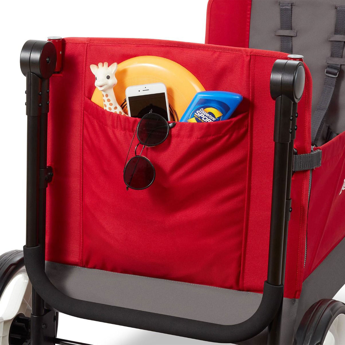 Radio Flyer Convertible Stroll N Wagon w/ Push&Pull Handle, Red/Black(Open Box)