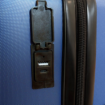 TACH V3 Connectable 2 Piece Hard Suitcase Luggage Set, Midnight Blue (For Parts) - VMInnovations