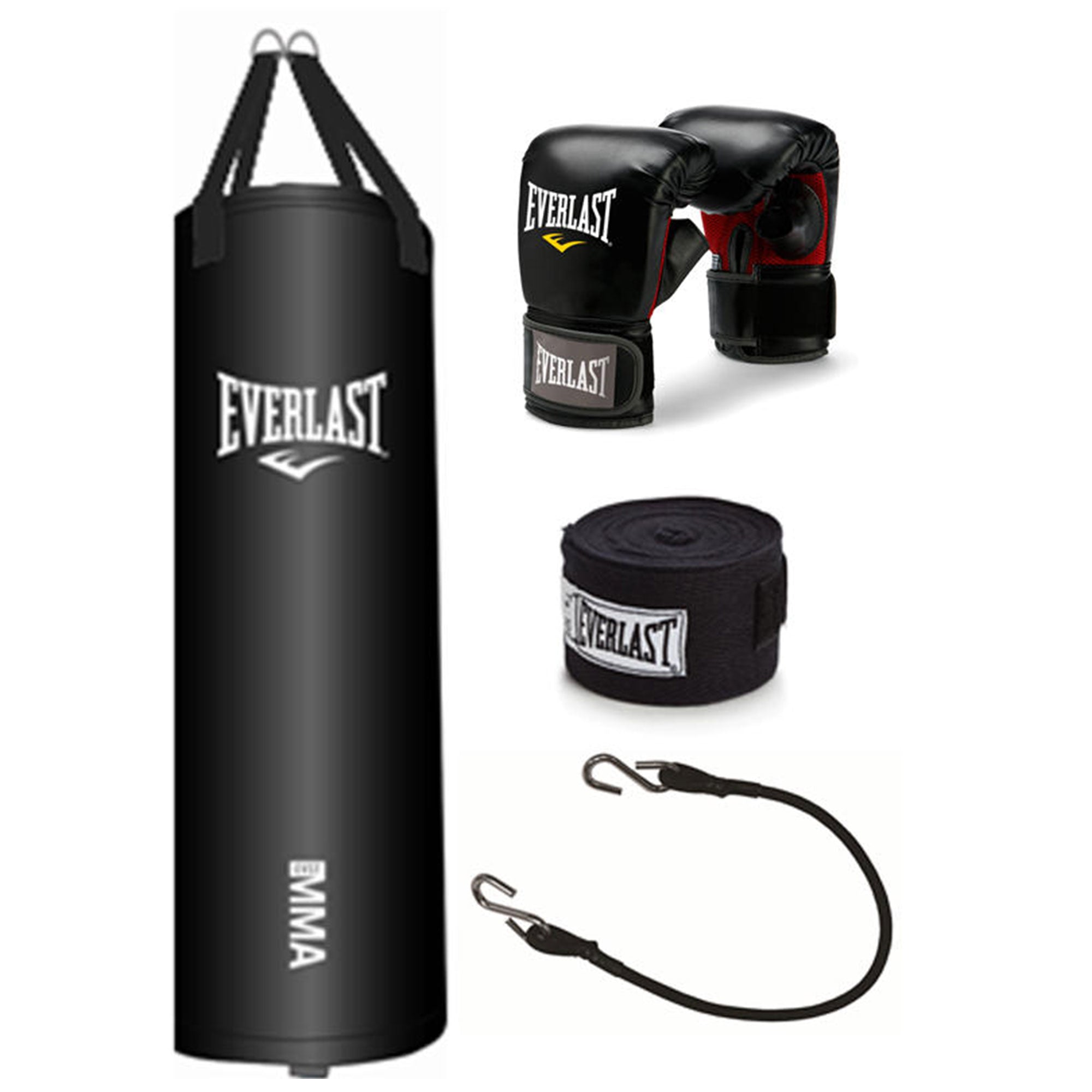 Everlast 70lb Heavy Bag Kit w/Gloves, Hand Wraps & Bungee Cord, Black(For Parts) - VMInnovations
