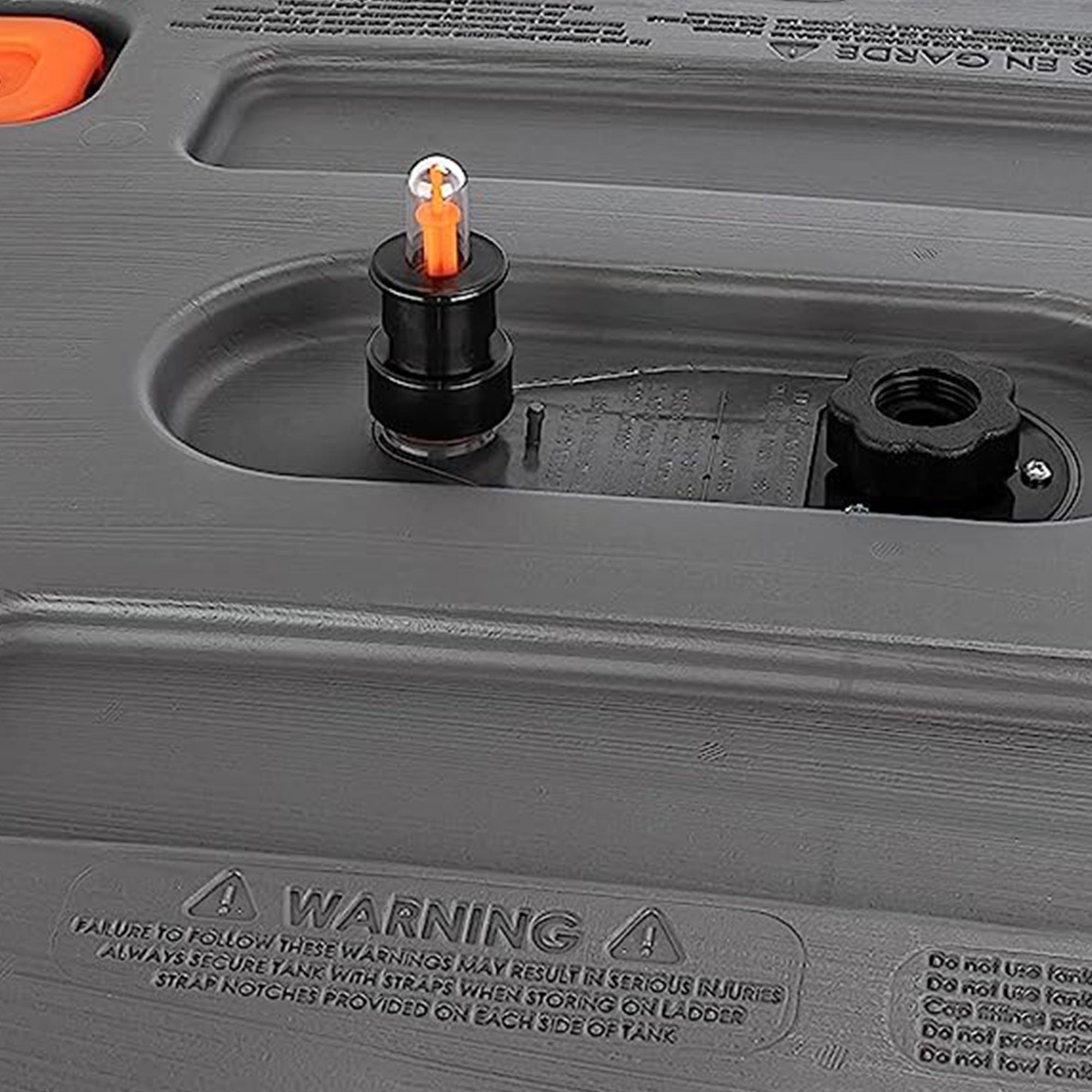 Camco Rhino Easy to Install 1.5 Inch Diameter RV Tote Tank Gauge, Black/Orange - VMInnovations