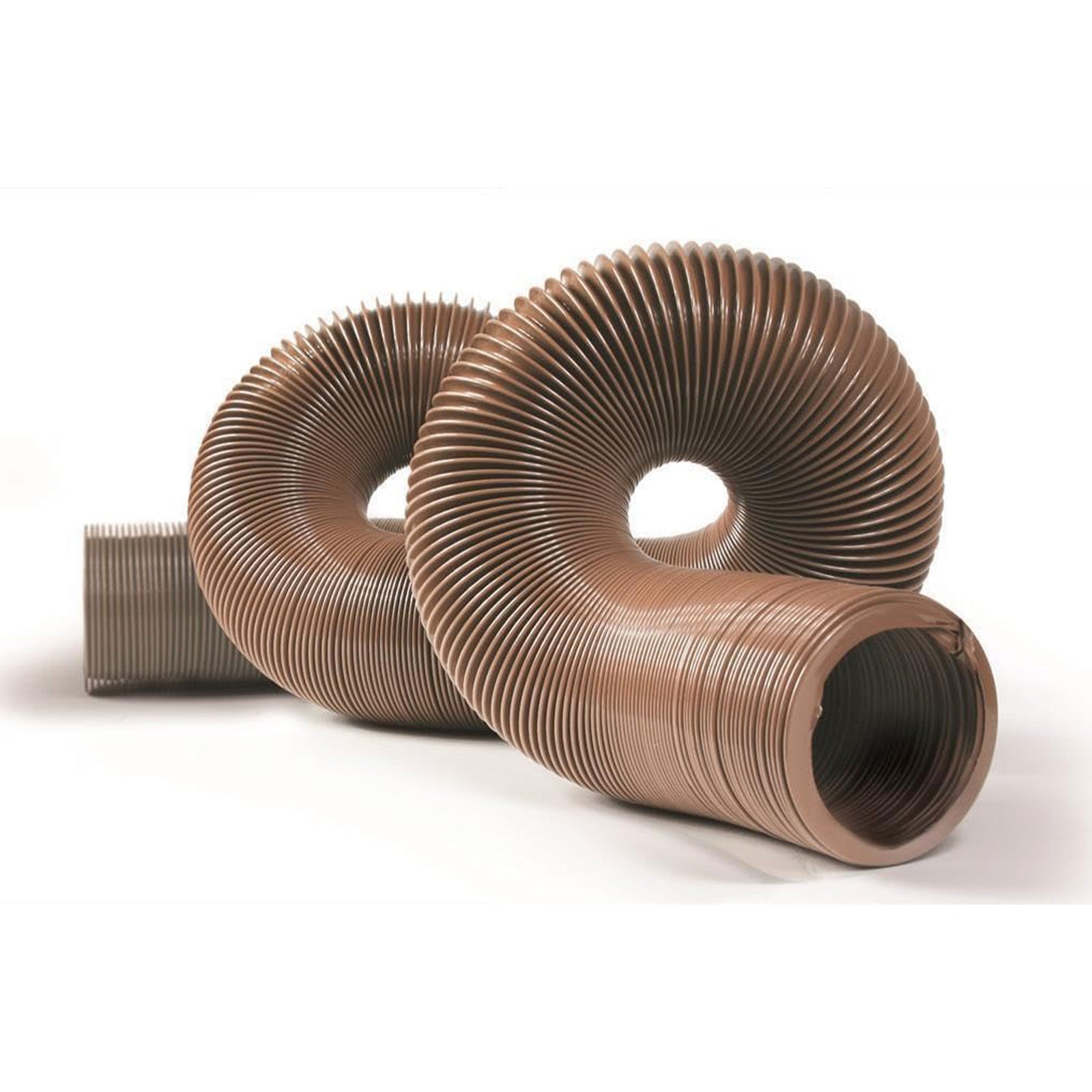 Camco 15 Foot Heavy Duty HTS Vinyl RV Sewer Hose with Steel Wire Core, Brown - VMInnovations