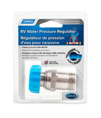Camco 40054 50 to 60 PSI RV Durable Stainless Steel Water Pressure Regulator