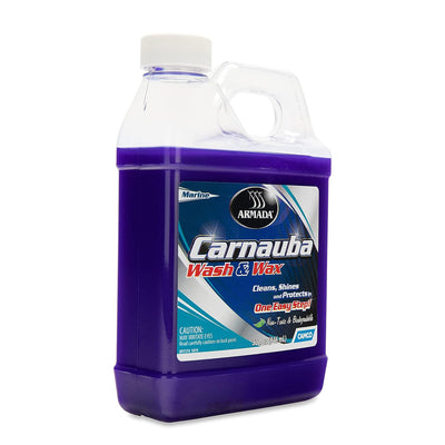 Camco Armada 32 fl oz Carnauba Wash and Wax Premium Liquid RV Boat Soap Wax