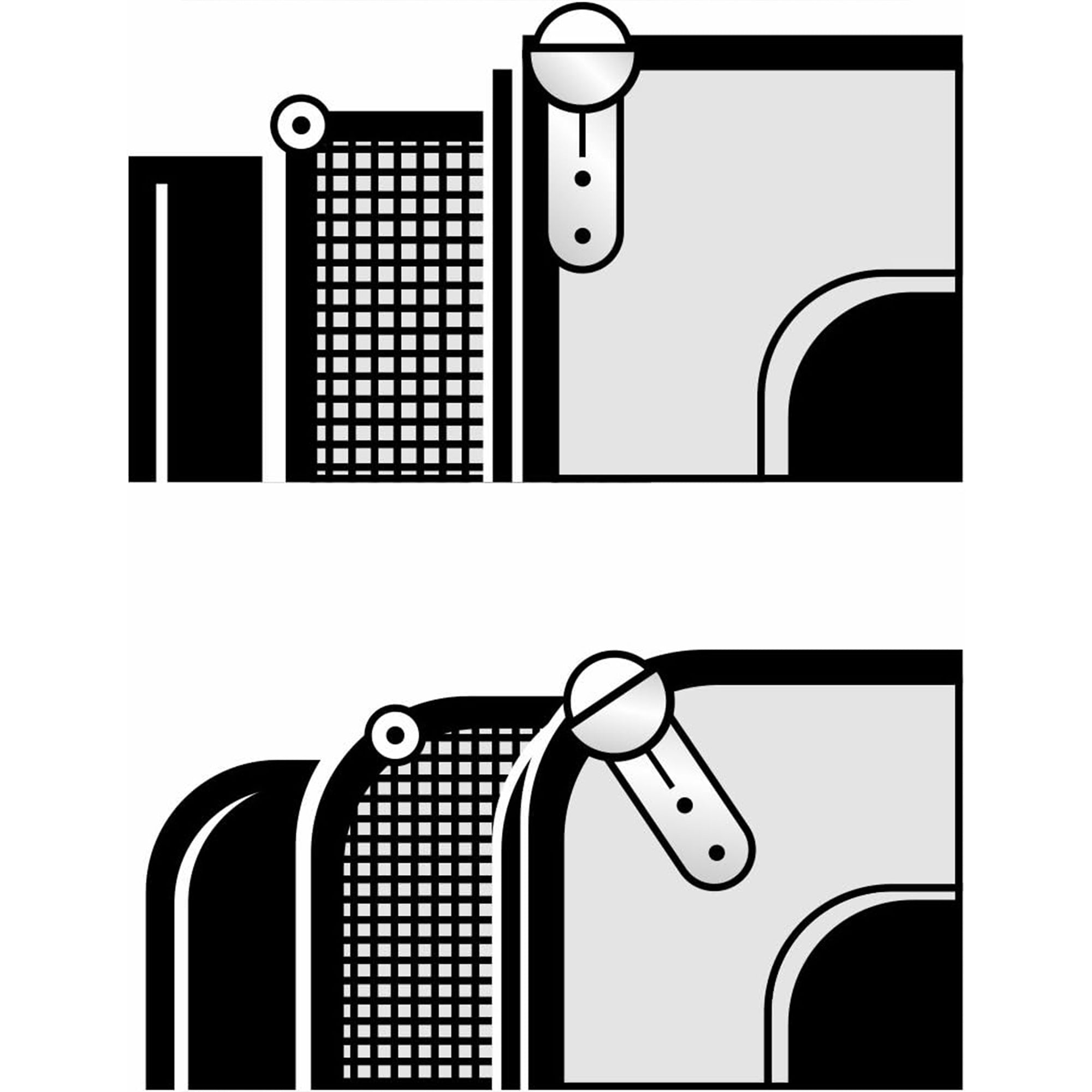 Camco Door Roller Ball w/Screen Door Slider & Mounting Hardware, White(Open Box) - VMInnovations