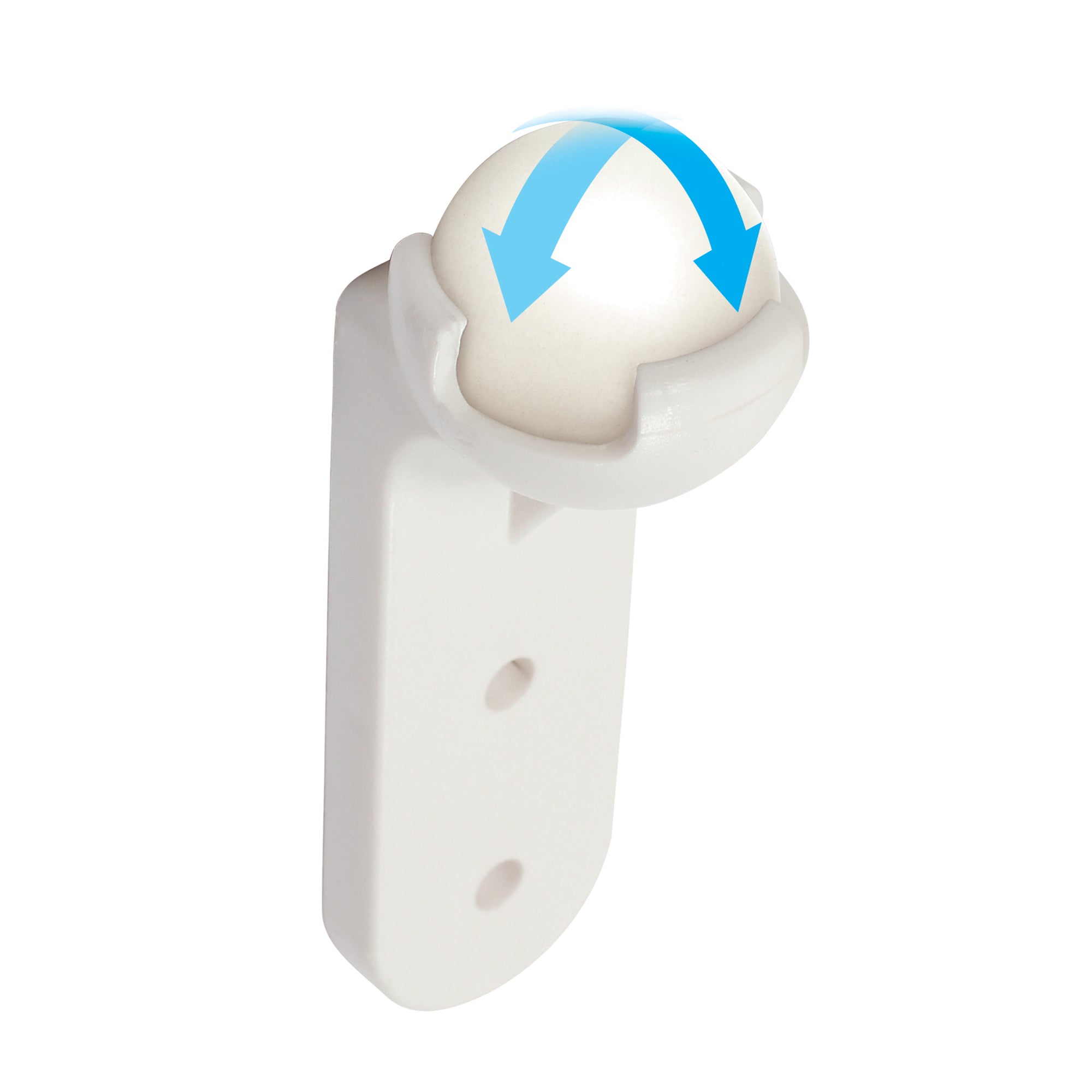 Camco Awning Door Roller Ball with Screen Door Slider & Mounting Hardware, White - VMInnovations
