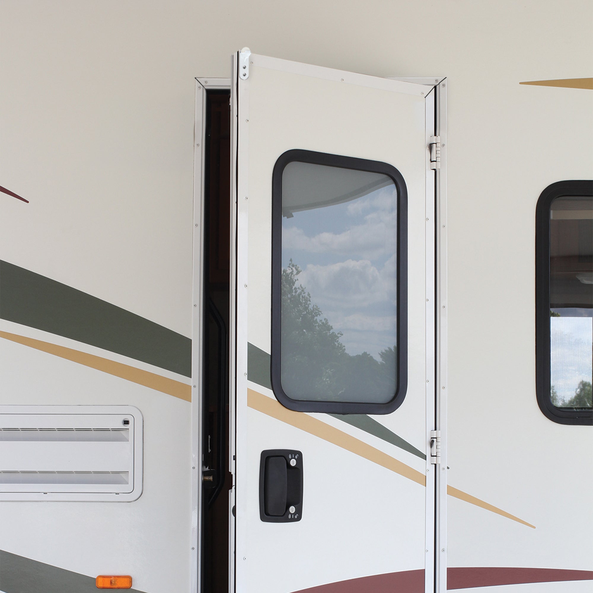 Camco Awning Door Roller Ball with Screen Door Slider & Mounting Hardware, White - VMInnovations