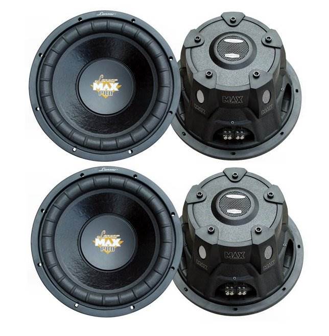 Lanzar MAXP124D 12" 6400W Car Subwoofers/Subs Power Woofers DVC 4 Ohm, 4 Pack - VMInnovations
