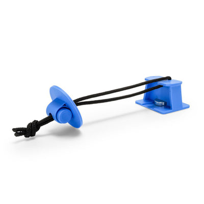 Camco Adjustable Universal RV Fridge Door Block Accessory with Drawstring, Blue