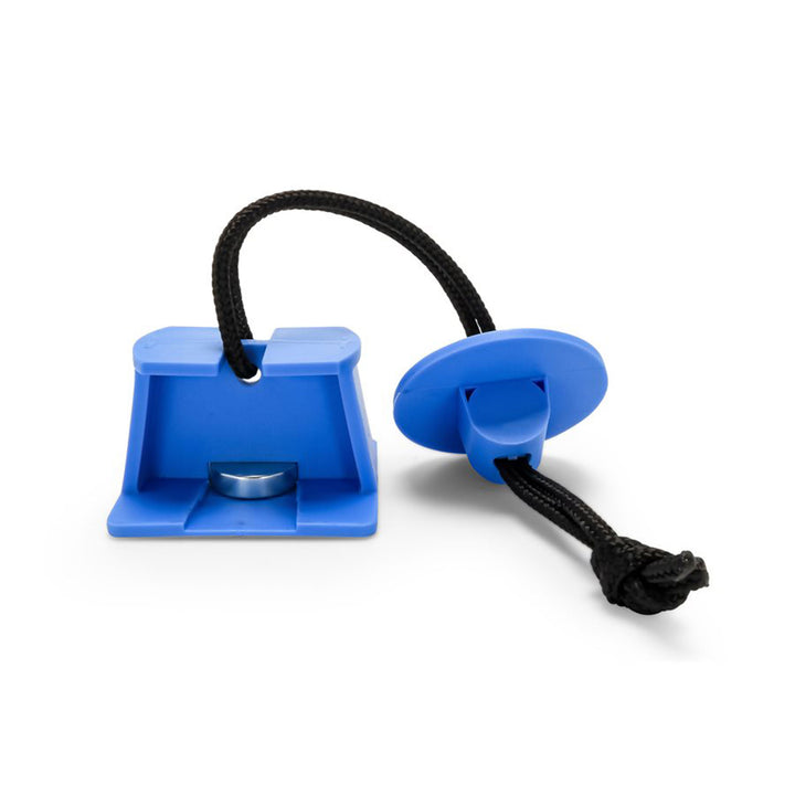 Camco Adjustable RV Fridge Door Block Accessory with Drawstring, Blue (Open Box) - VMInnovations