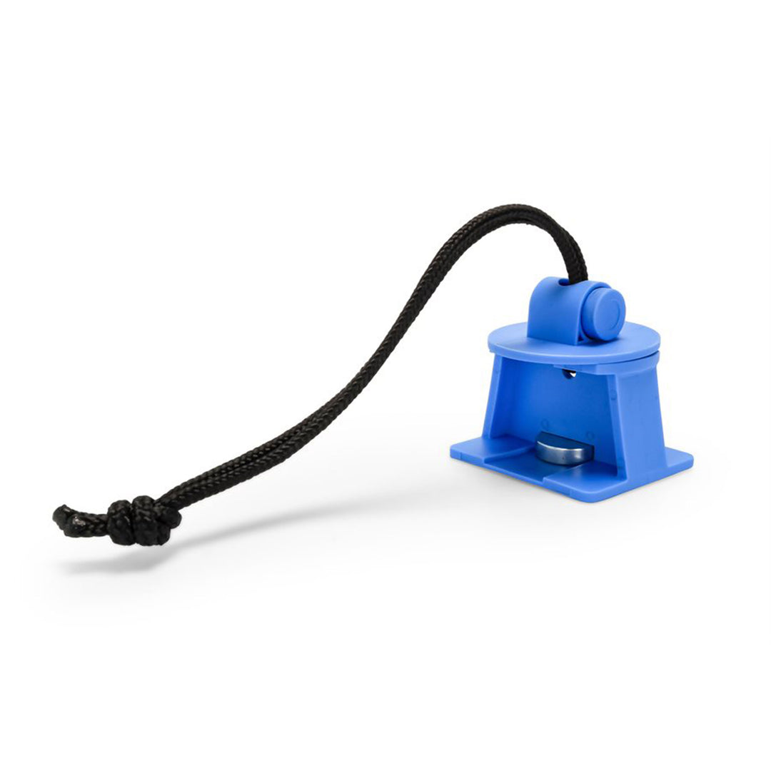 Camco Adjustable RV Fridge Door Block Accessory with Drawstring, Blue (Open Box) - VMInnovations