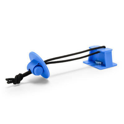 Camco Adjustable Universal RV Fridge Door Block Accessory with Drawstring, Blue - VMInnovations