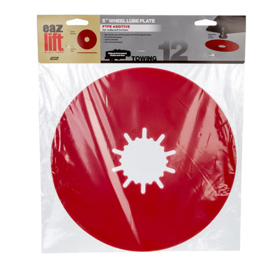 EAZ LIFT 44678 12 Inch Premium Fifth Wheel Lube Plate for Trailers & Towing, Red - VMInnovations