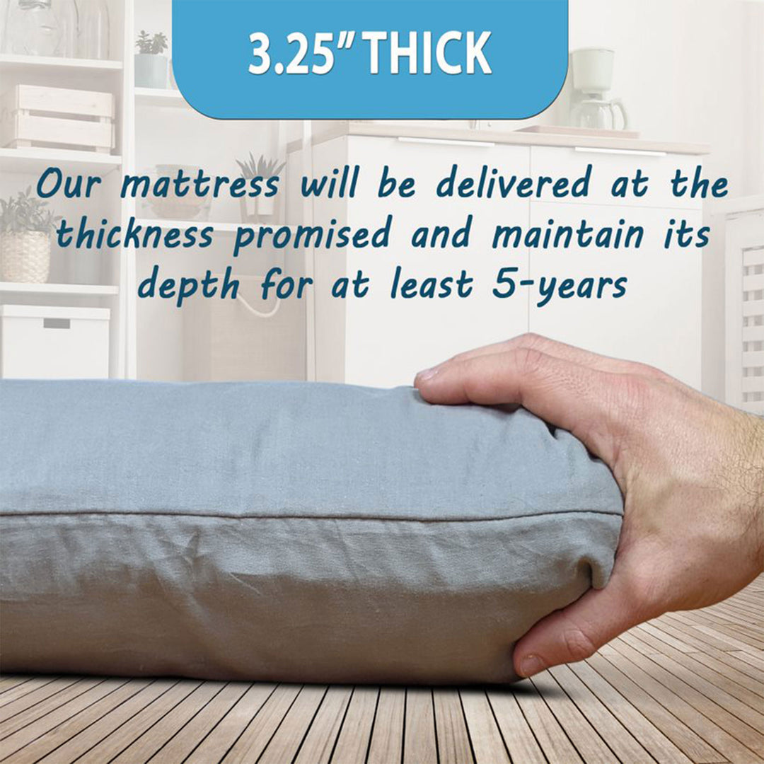 Native Nest Med Firm Mattress Pad Queen Comfortable Floor Bed, Grey (Open Box) - VMInnovations