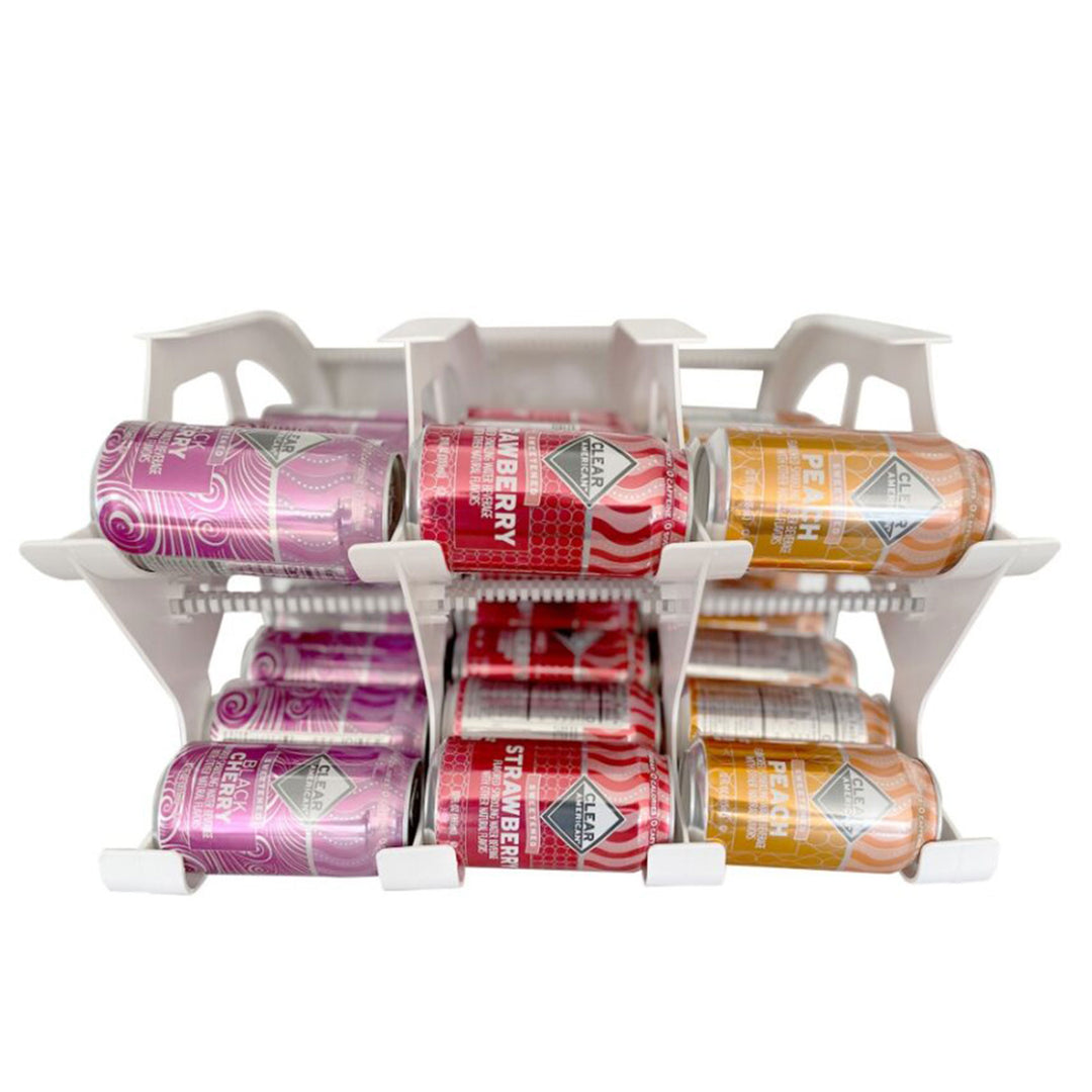 FIFO Mini Can Tracker Holds 30 Standard 10 to 24 Oz Can Sizes, White (Used) - VMInnovations