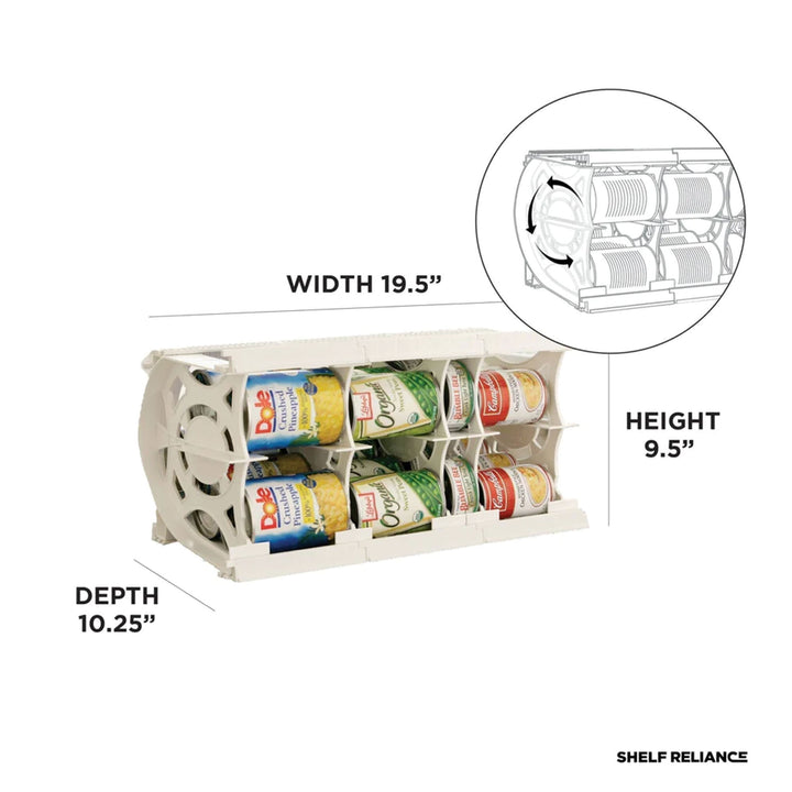 Shelf Reliance Cansolidator 20 Can Rotating Canned Food & Soda Storage, USA Made