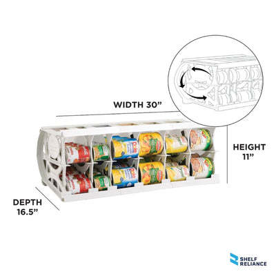 Shelf Reliance Cansolidator Rotational & Adjustable Pantry 60 Can Holder (Used) - VMInnovations