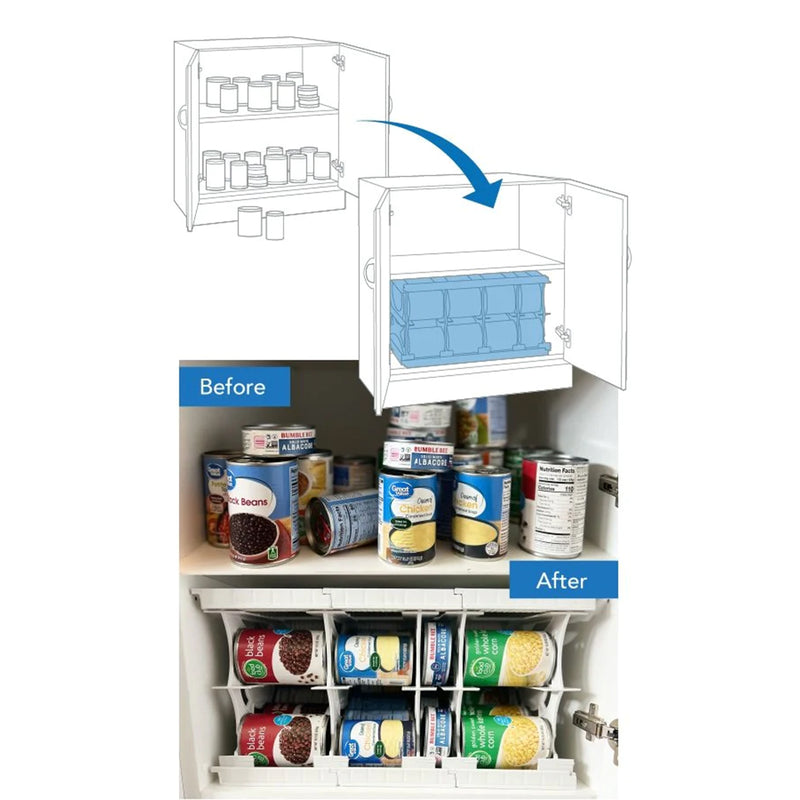 Shelf Reliance Cansolidator Rotational & Adjustable Pantry 60 Can Holder (Used)
