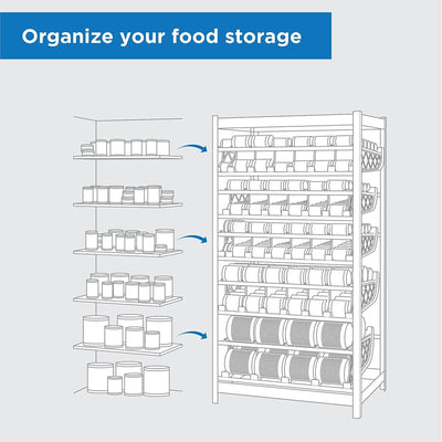 Shelf Reliance Maximizer Large Can Rotation Organizer Supports Up To 112 Cans