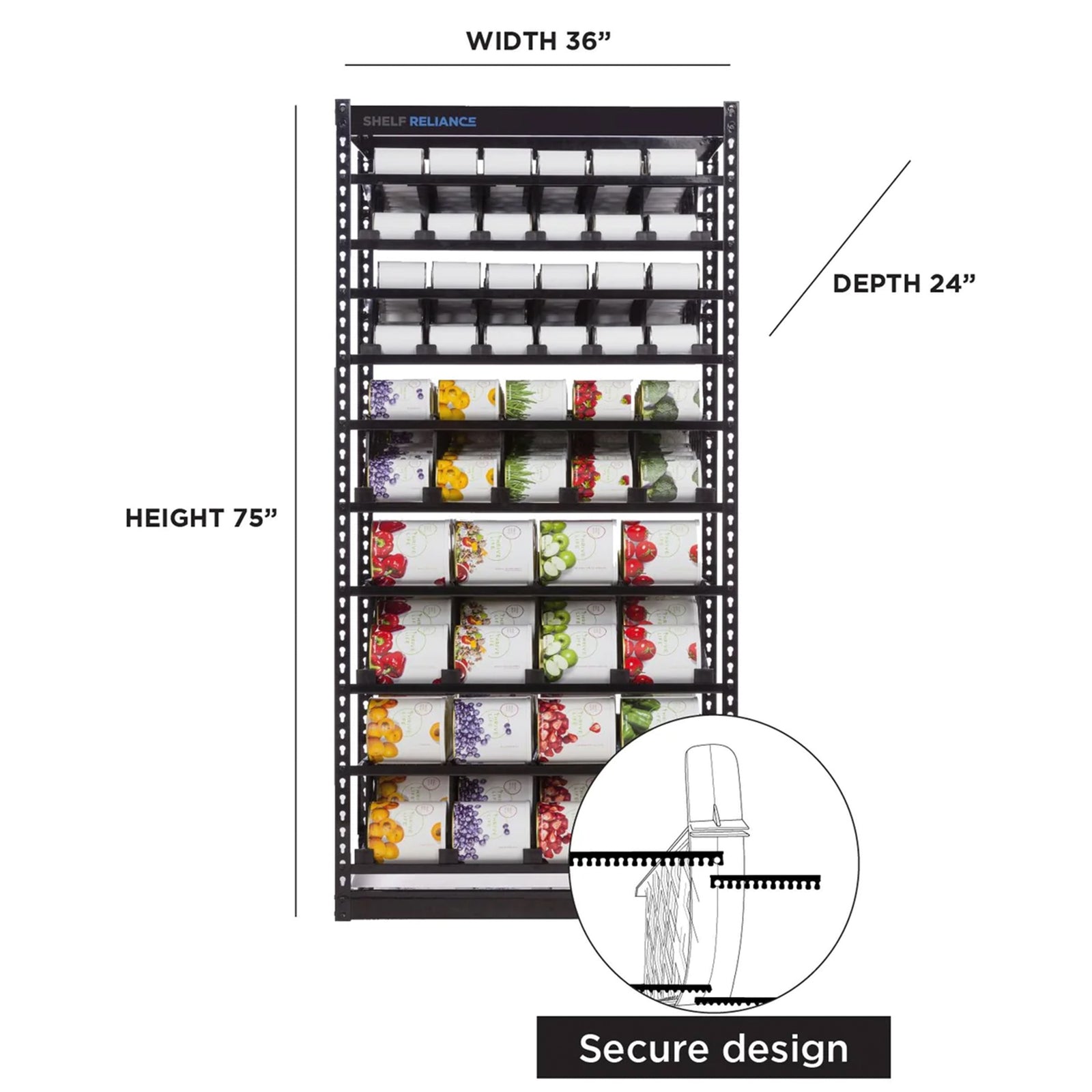 Shelf Reliance Maximizer Variety Can Rotation Organizer Holds Up To 300 Cans - VMInnovations