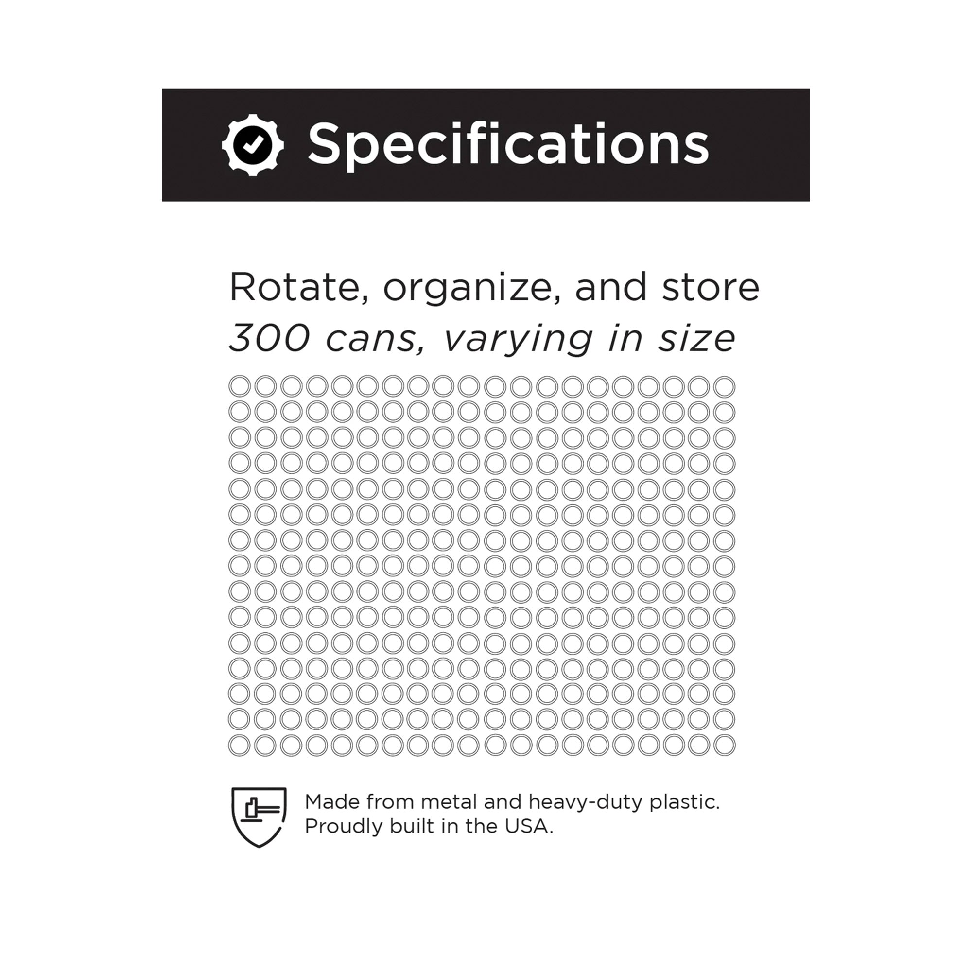 Shelf Reliance Maximizer Variety Can Rotation Organizer Holds Up To 300 Cans - VMInnovations