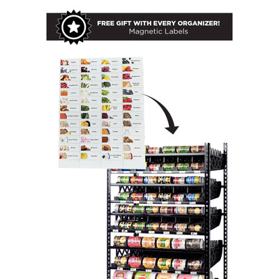 Shelf Reliance Maximizer Variety Can Rotation Organizer Holds Up To 300 Cans - VMInnovations